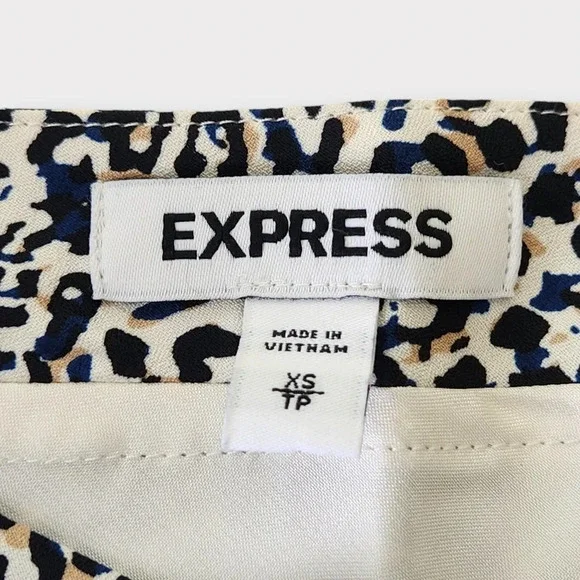 Express Slip Dress Size XS Mini Animal Print 90s Y2K - Picture 7 of 10